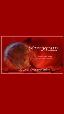 Vorschau der mobilen Webseite www.time-to-touch.de, Massagepraxis 