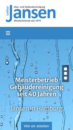 Vorschau der mobilen Webseite www.gebaeudereinigung-jansen.de, Gebäudereinigung Jansen