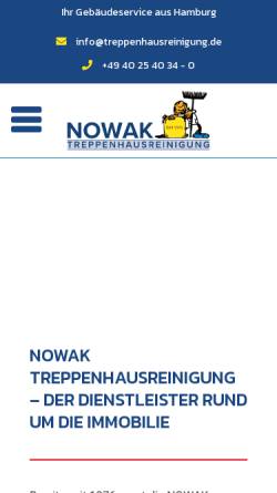 Vorschau der mobilen Webseite www.nowak-treppenhausreinigung.de, Nowak Treppenhausreinigung