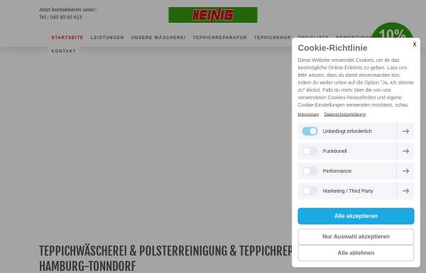 Vorschau von www.saubere-teppiche.de, Teppichreinigung Heinig