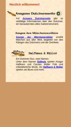 Vorschau der mobilen Webseite www.dulcimerseite.de, Ansgars Dulcimerseite