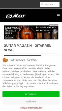 Vorschau der mobilen Webseite www.guitar.de, Guitar