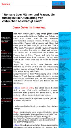 Vorschau der mobilen Webseite www.u-lit.de, Jerry Oster-Interview
