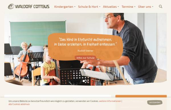 Vorschau von www.waldorf-cottbus.de, Freie Waldorfschule Cottbus