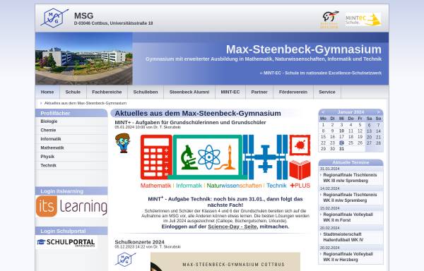 Vorschau von steenbeck-gymnasium.de, Max Steenbeck Gymnasium