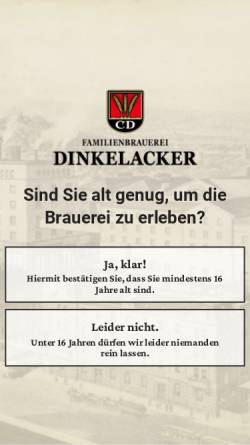 Vorschau der mobilen Webseite www.familienbrauerei-dinkelacker.de, Dinkelacker-Schwaben Bräu AG, Sanwald Weizen