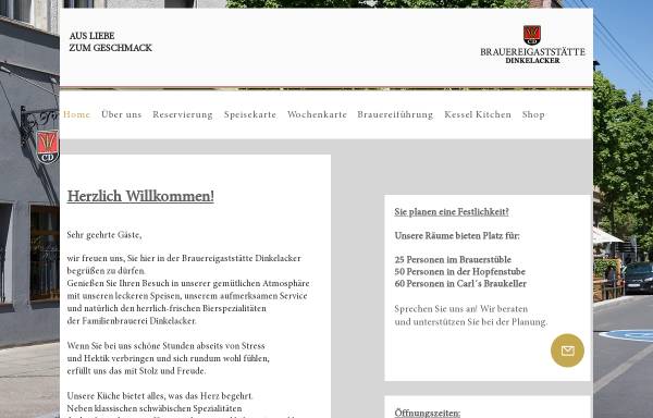 Vorschau von www.brauereigaststaette-dinkelacker.de, Dinkelacker-Schwaben Bräu Gmbh & Co. KG