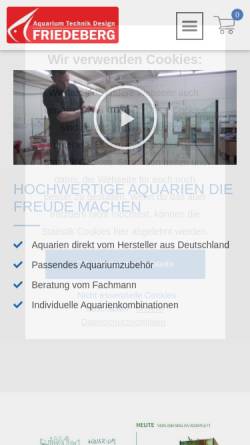 Vorschau der mobilen Webseite shop.friedeberg-aquariumbau.com, Friedeberg Aquarien-Technik-Design, Inh. Knut Friedeberg