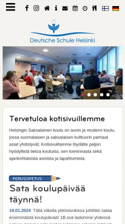 Vorschau der mobilen Webseite www.dsh.fi, Deutsche Schule Helsinki (DSH), Finnland