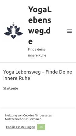 Vorschau der mobilen Webseite yogalebensweg.de, yogalebensweg in leipzig