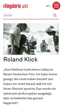 Vorschau der mobilen Webseite www.rolandklick.de, Klick, Roland