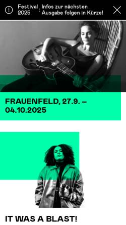 Vorschau der mobilen Webseite www.generations.ch, Generations - Internationales Jazztreffen Frauenfeld