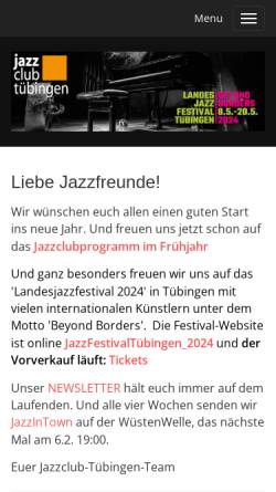 Vorschau der mobilen Webseite www.jazzclub-tuebingen.de, Jazzclub Tübingen
