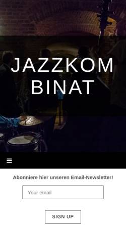 Vorschau der mobilen Webseite www.jazzkombinat.de, Jazzkombinat München