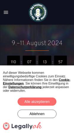 Vorschau der mobilen Webseite www.jazztagelichtensteig.ch, Jazztage Lichtensteig