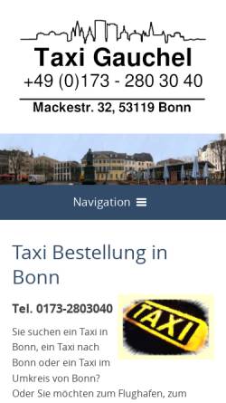 Vorschau der mobilen Webseite www.taxigauchel.de, Martin Gauchel, Taxiunternehmen