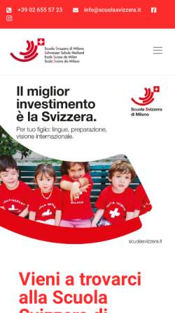Vorschau der mobilen Webseite scuolasvizzera.it, Schweizerschule Mailand, Italien