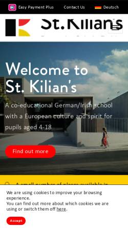 Vorschau der mobilen Webseite www.kilians.com, St. Kilian’s Deutsche Schule Dublin, Irland