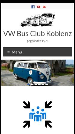 Vorschau der mobilen Webseite vwbc.de, VW-Bus-Club Koblenz
