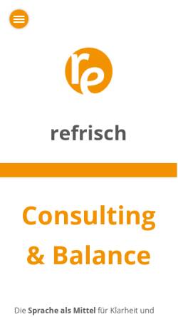 Vorschau der mobilen Webseite www.refrisch.ch, Zero Balancing - Reto Frischknecht