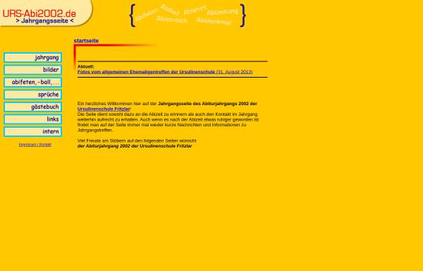 Fritzlar - Ursulinenschule - URS-Abi2002.de