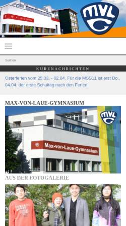 Vorschau der mobilen Webseite www.mvlg.de, Max-von-Laue Gymnasium Koblenz