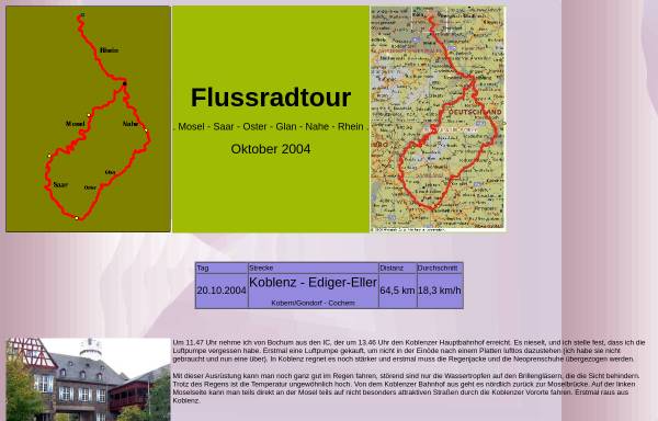 Vorschau von www.rainer-sielker.de, Radtour an sechs Flüssen