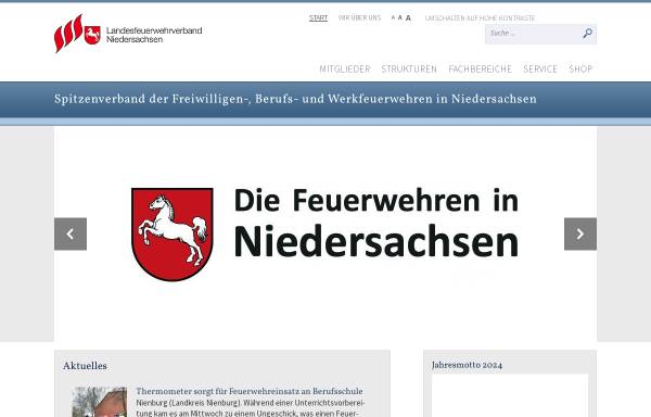 Vorschau von www.lfv-nds.de, Landesfeuerwehrverband Niedersachsen