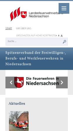 Vorschau der mobilen Webseite www.lfv-nds.de, Landesfeuerwehrverband Niedersachsen