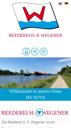 Vorschau der mobilen Webseite www.hpw-shipping.de, Reederei H.-P. Wegener