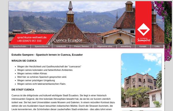 Vorschau von www.sampere-spanischkurse.de, Sampere, Cuenca