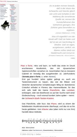 Vorschau der mobilen Webseite www.pian-e-forte.de, Pian e forte