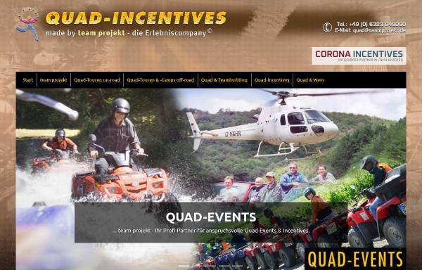 Vorschau von quadsoccer.de, Team projekt Veranstaltungsservice Eventmarketing & Incentive GmbH