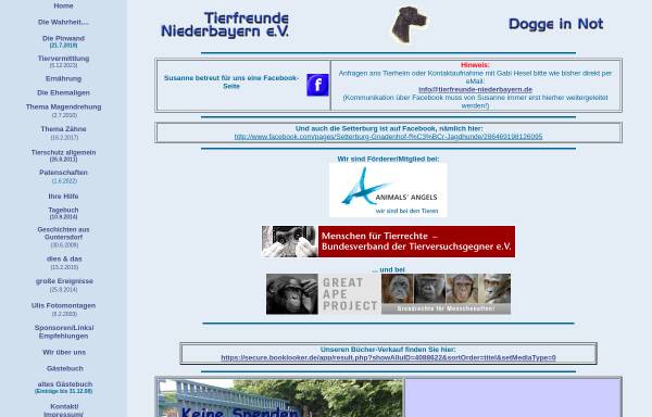 Vorschau von www.tierfreunde-niederbayern.de, Tierfreunde Niederbayern e.V. - Dogge in Not