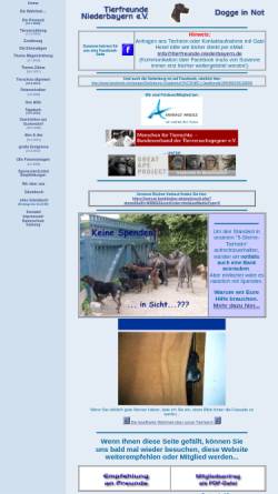 Vorschau der mobilen Webseite www.tierfreunde-niederbayern.de, Tierfreunde Niederbayern e.V. - Dogge in Not