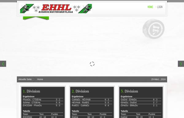 Vorschau von www.ehhl.net, EHHL Eishockeyhobbyliga