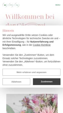 Vorschau der mobilen Webseite www.wielander.bz, Gärtnerei Wielander
