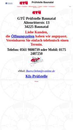 Vorschau der mobilen Webseite www.dieprüfstelle.de, Ingenieurbüro Öhm