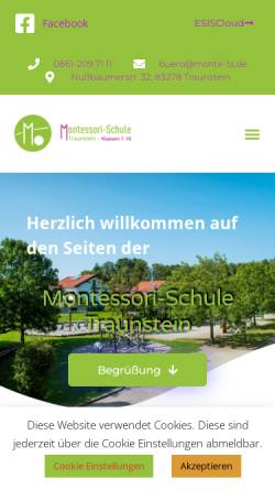 Vorschau der mobilen Webseite montessori-traunstein.de, Montessori-Schule Traunstein
