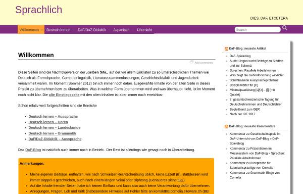 Vorschau von cornelia.siteware.ch, Die gelbe Site