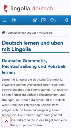 Vorschau der mobilen Webseite deutsch.lingo4u.de, Lingo4U: Deutsch Lernen