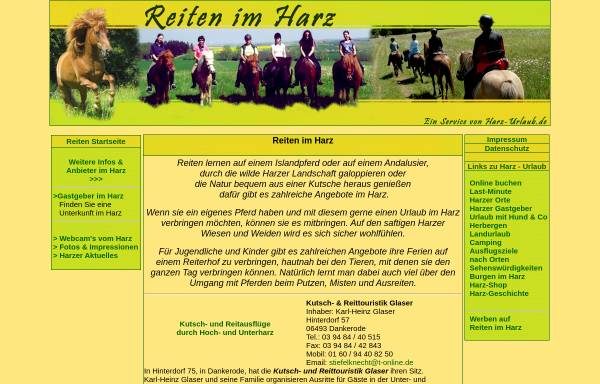 Vorschau von www.wanderreiten-harz.de, Die Hexenreiter