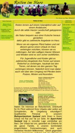 Vorschau der mobilen Webseite www.wanderreiten-harz.de, Die Hexenreiter