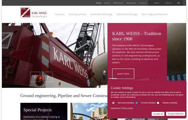 Vorschau von www.karl-weiss.com, Karl Weiss GmbH & Co.