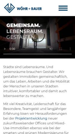 Vorschau der mobilen Webseite woehrbauer.de, Wöhr und Bauer GmbH