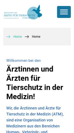 Vorschau der mobilen Webseite www.aerztefuertierschutz.ch, Ärzte für Tierschutz