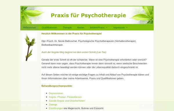 Vorschau von www.psychotherapie-baltruschat.de, Nicole Baltruschat