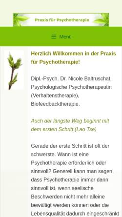 Vorschau der mobilen Webseite www.psychotherapie-baltruschat.de, Nicole Baltruschat