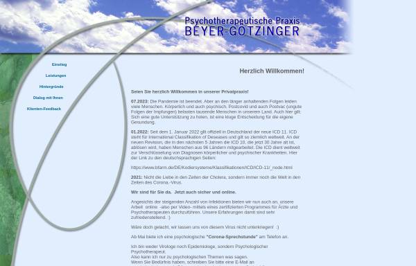 Vorschau von www.beyer-goetzinger.de, Psychotherapeutische Praxis Falk Beyer-Götzinger