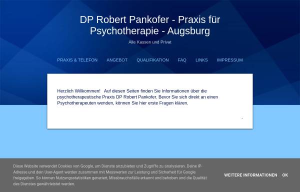Vorschau von www.pankofer.info, Verhaltenstherapie - Robert Pankofer